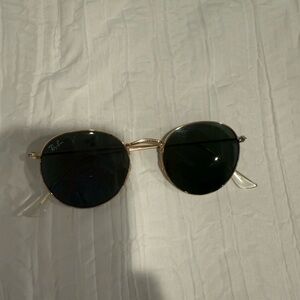Ray-Ban Gold Frame Sunglasses with Dark Lenses